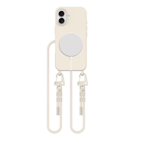 Tech-Protect iPhone 16 mobiltelefon halskædebetræk Magsafe Maghalskæde - Latte Beige