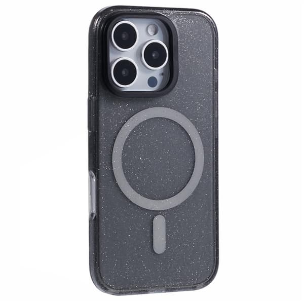 KIGC Mobilskal till iPhone 16 Pro Max MagSafe Epoxy Kickstand Svart