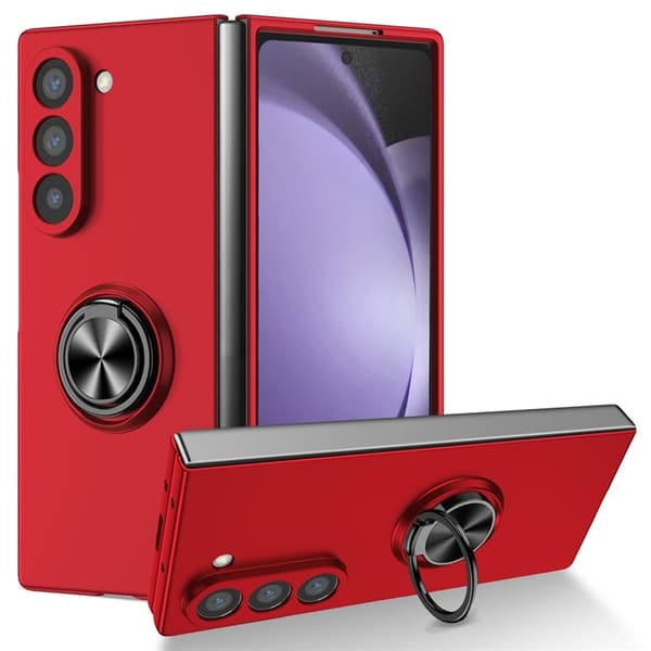 Mobilskal till Galaxy Z Fold7 5G Rotatable Ring Kickstand - Röd Röd
