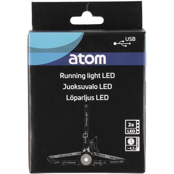 Atom Löparlampa Bröstmodell LED Black
