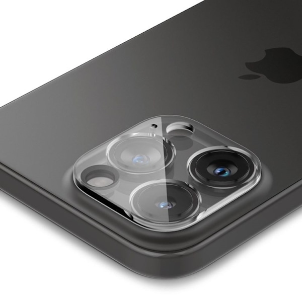 [2-PACK] Spigen iPhone 15 Pro/15 Pro Max Kameralinsskydd i Härdat Glas - Clear