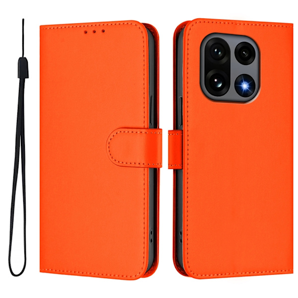 OnePlus 15 5G Plånboksfodral Solid Färg Konstläder Orange