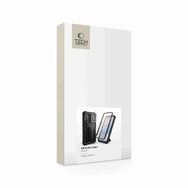 Tech-Protect Mobilskal till Galaxy A56 5G Kevlar Cam Plus - Svart Svart