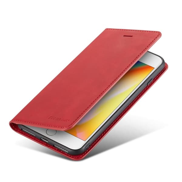 FORWENW Fantasy Series iPhone 8 Plus Plånboksfodral Konstläder - Röd