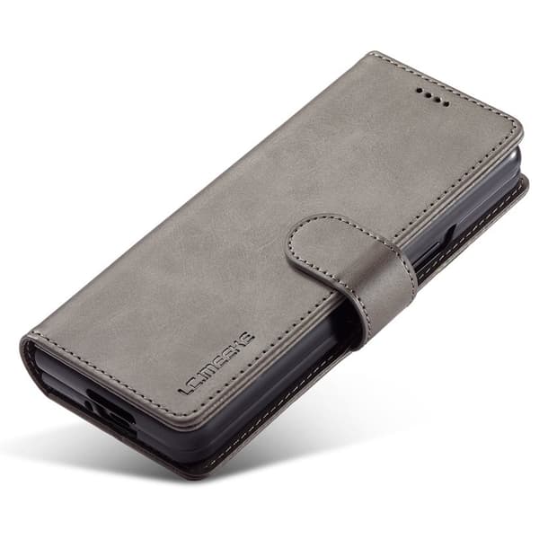 LC.IMEEKE för Samsung Galaxy Z Fold4 5G Plånboksfodral Konstläder - Grå