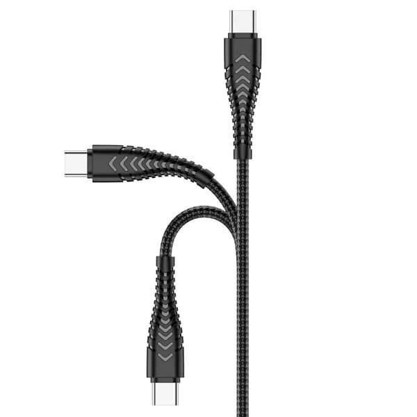 Veger USB-C till USB-A kabel 1.2m 2.4A - Svart Svart