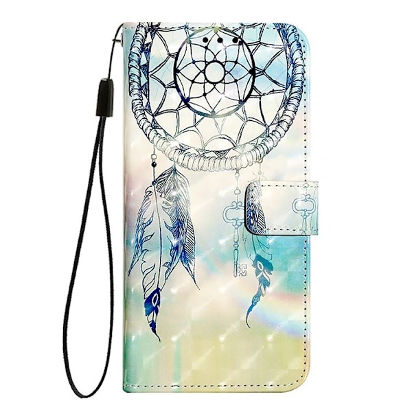 iPhone 16 Pro Max Plånboksfodral Printing Pattern Med Rem Flerfärgad