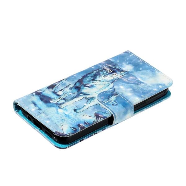 Plånboksfodral för Samsung Galaxy S26 3D-mönster Konstläder - Snövarg
