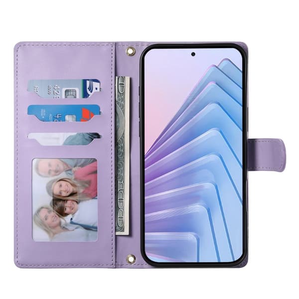 Plånboksfodral för Samsung Galaxy S26 Plus Konstläder Stativ - Lila