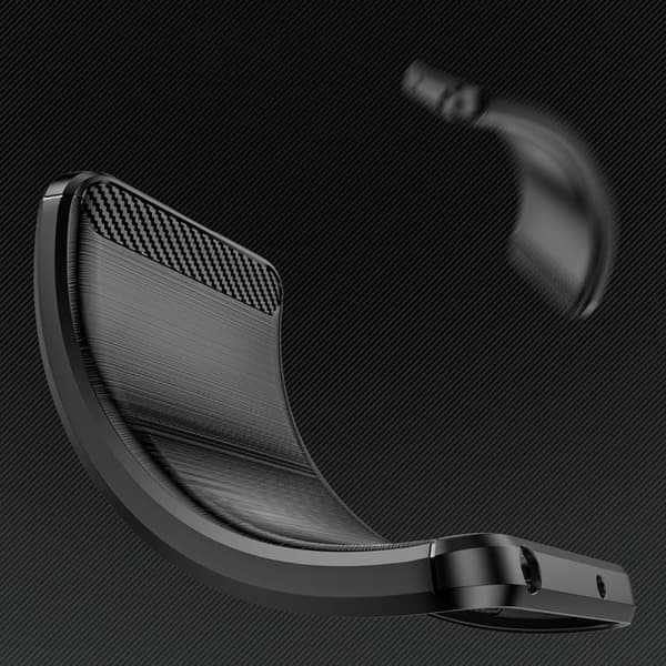 Mobilskal till Honor Play 40 Plus/Honor X7a Carbon Silikon - Svart Black