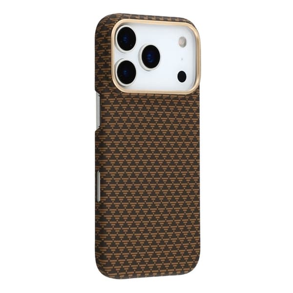 Mobilskal till iPhone 17 Pro MagSafe Carbon Fiber Guld