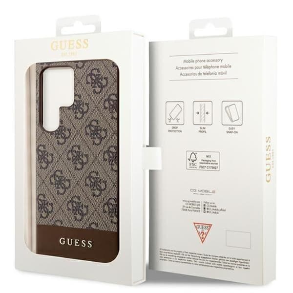 Guess Mobilskal till Galaxy S24 Ultra Stripe Collection - Brun Brun