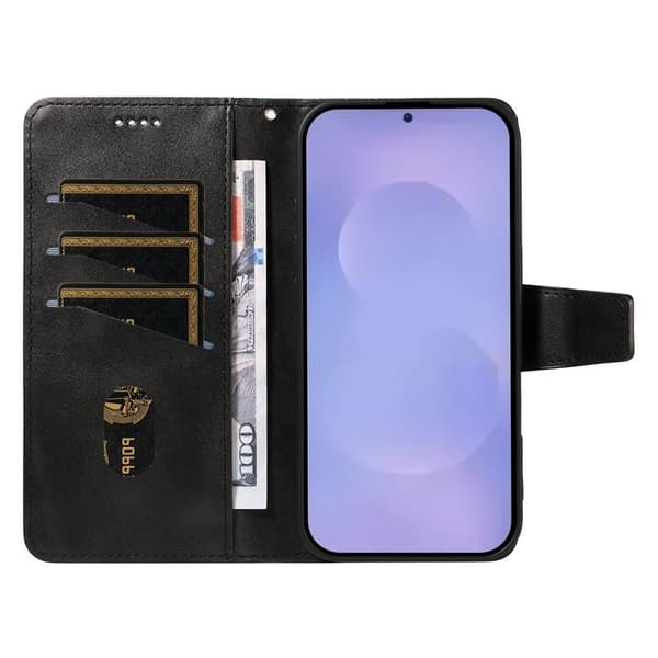 Samsung Galaxy S26 / S26 Pro Plånboksfodral Konstläder Ställ - Svart