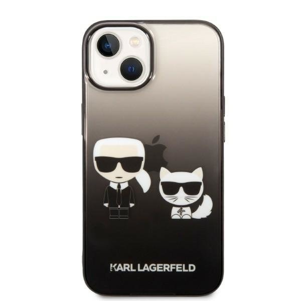 Karl Lagerfeld iPhone 14 Plus Skal Gradient Ikonik Karl & Choupette - Svart Svart