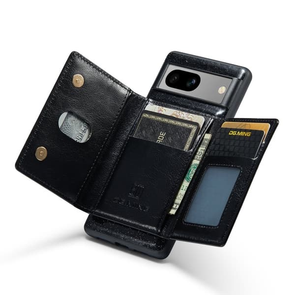 DG.MING M3 Series Mobilskal för Google Pixel 7a Glitter KonstLäder - Svart