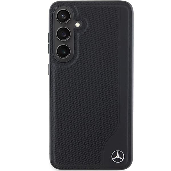 Mercedes Mobilskal till Galaxy S24 MagSafe Läder Debossed Line - Svart