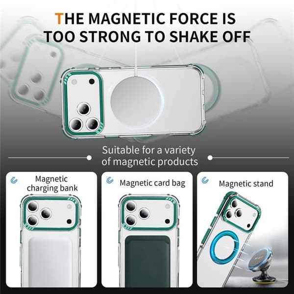 Mobilskal till iPhone 17 Pro Max MagSafe Anti Drop - Grön Grön