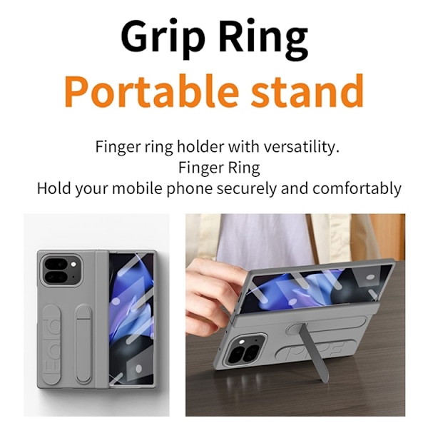 Mobilskal till Google Pixel 10 Pro Fold Wristband Kickstand Hard PC - Grå Grå