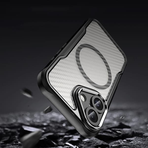 Mobilskal till iPhone 16 MagSafe Silikon Leading - Svart Svart