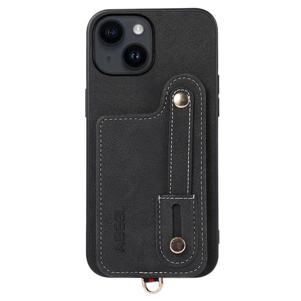 ABEEL Style 03 Mobilskal till iPhone 15 Plus PU Läder Svart