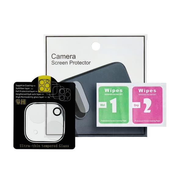 5D fuldlim hærdet glas kameralinsedæksel til iPhone 13/13 Mini Transparent
