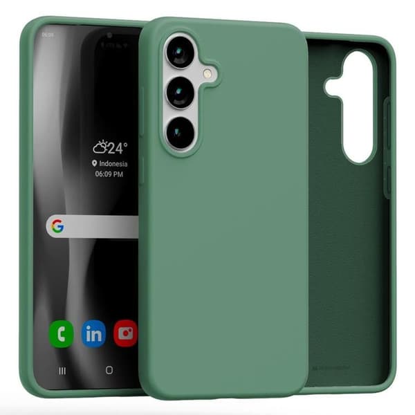 Mercury Telefontaske til Galaxy S25 Plus Silikone - Grøn Grön