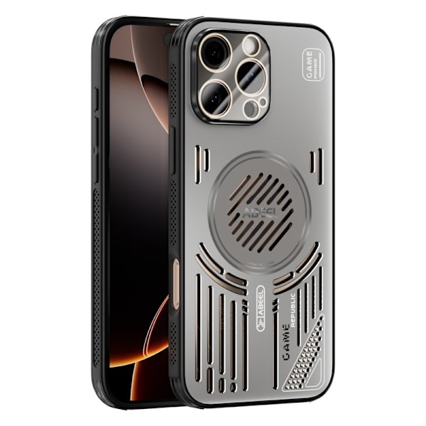 ABEEL Mobilskal till iPhone 16 Pro Max Aluminium + PC + TPU - Grå