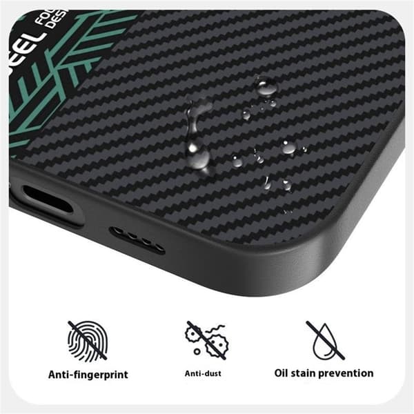 ABEEL Mobilskal till iPhone 15 PC TPU Aluminium PU Läder MagSafe Textur 2