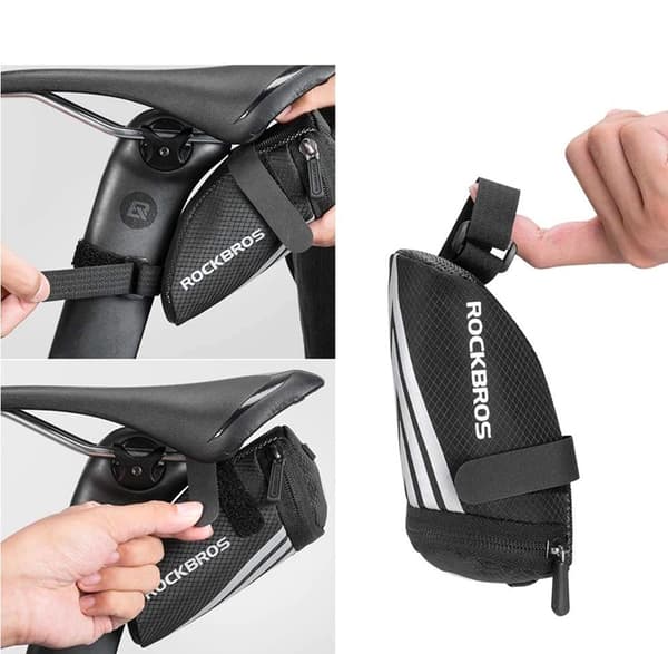 Rockbros Cykeltaske Under Sadel C28 - Sort Svart