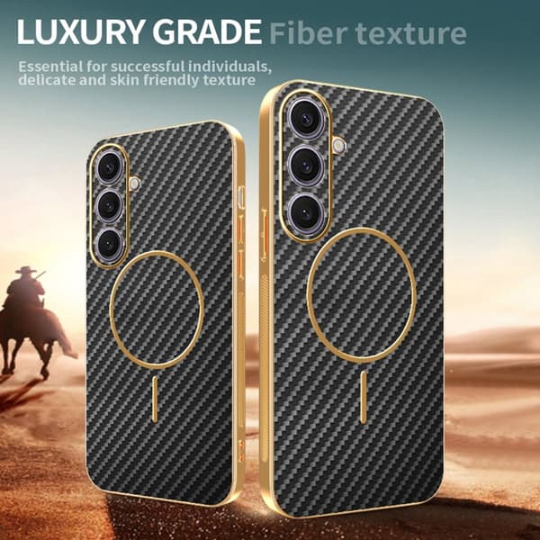 Mobilskal för Samsung Galaxy S26 Plus Karbonfiber TPU - Svart