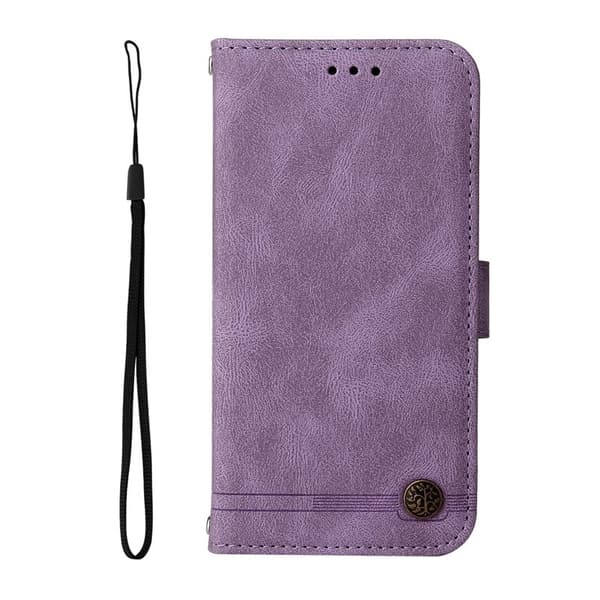 Samsung Galaxy S26 Edge Plånboksfodral Konstläder Ställ med Rem - Lila