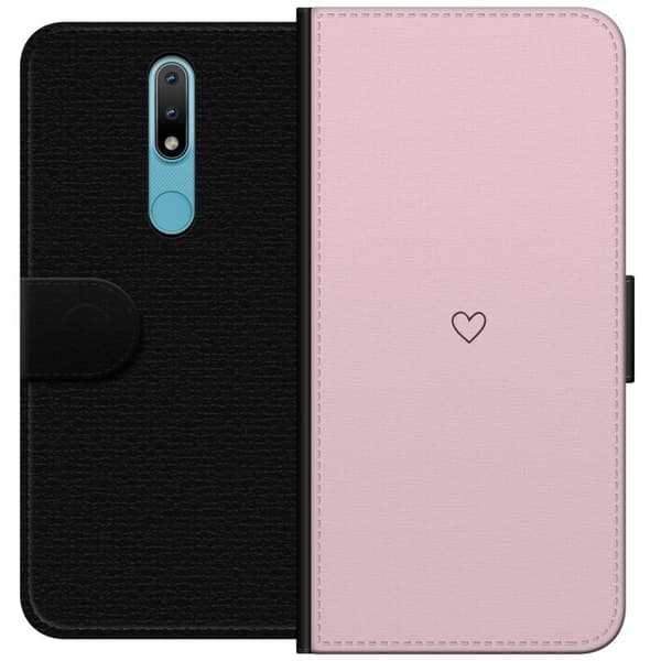 Plånboksfodral till Nokia 2.4 med Litet Hjärta