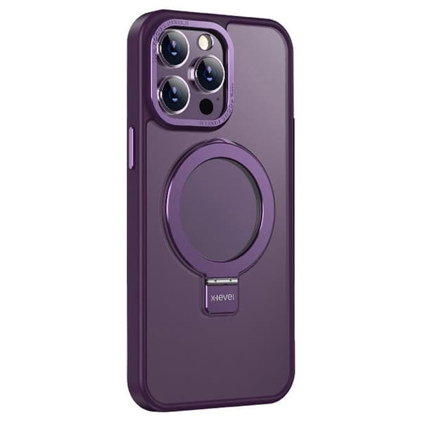 X-LEVEL Mobilskal till iPhone 14 Pro Max med Magnetisk Ställning - Lila