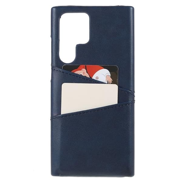 Korttipaikka Nahkakotelo Galaxy S22 Plus - Sininen Blue