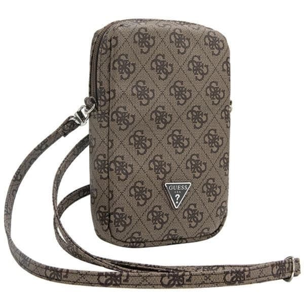 Guess Mobilväska Zip 4G Triangle - Brun Brun