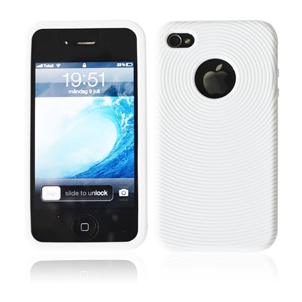 Silikon Cirkel Skal till iPhone 4 (Vit) Vit