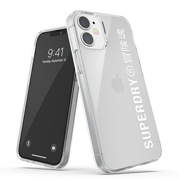 SuperDry Snap kirkas suojakuori iPhone 12 mini - valkoinen