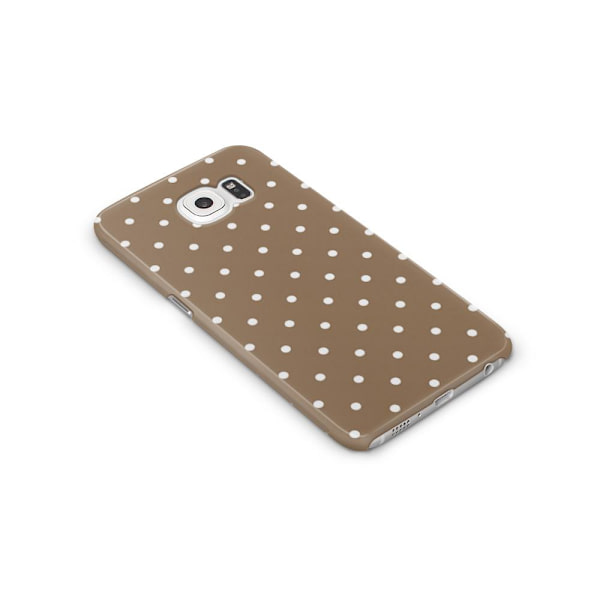Skal till Samsung Galaxy S6 - Polka - Brun