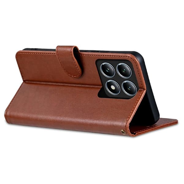 AZNS Xiaomi 14T Plånboksfodral Anti-Scratch Konstläder - Brun
