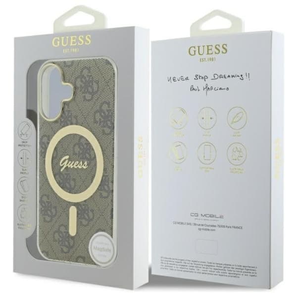 Guess Telefontaske til iPhone 16 MagSafe IML 4G - Brun Brun
