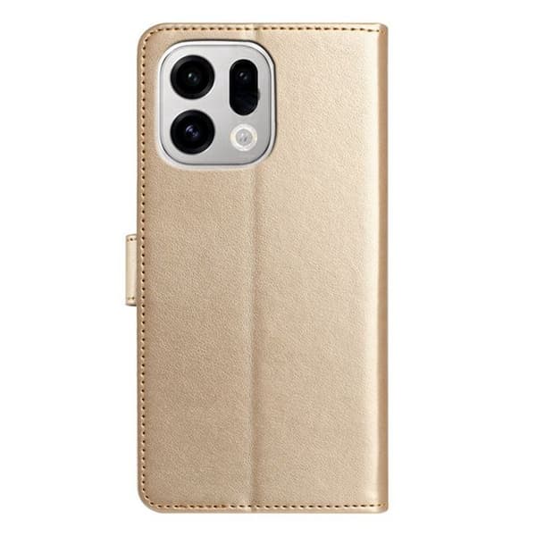 Oppo Find X9 Pro 5G Kortfack Plånboksfodral Konstläder - Guld