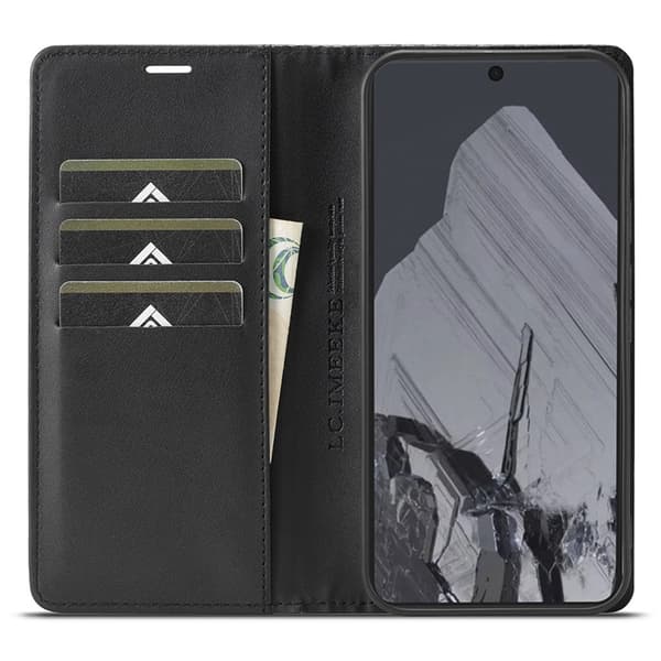 Lc.imeeke Google Pixel 10 Pro XL Plånboksfodral Carbon Fiber Svart