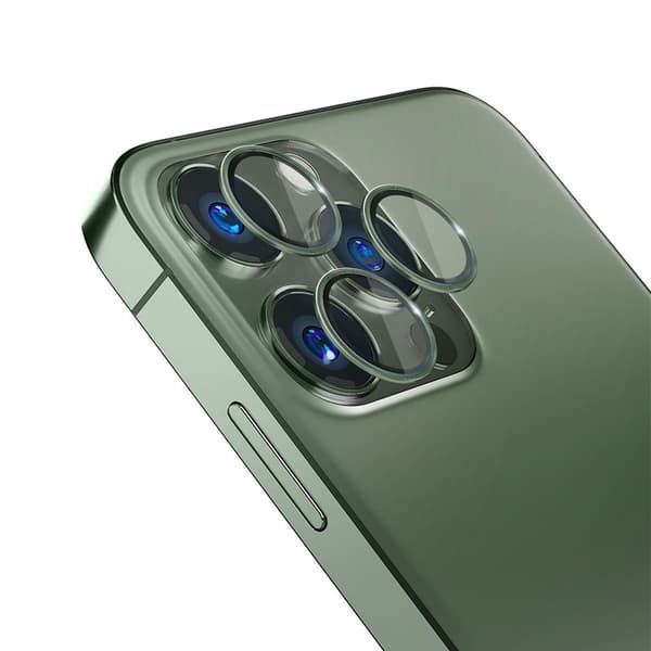 3MK iPhone 13 Pro/13 Pro Max härdat glas Kameraskydd - Grön