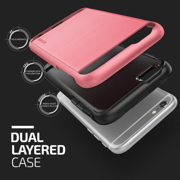 Holdbart Verus Verge Cover til Apple iPhone 6 (S) Plus - Rose Pink Rosa