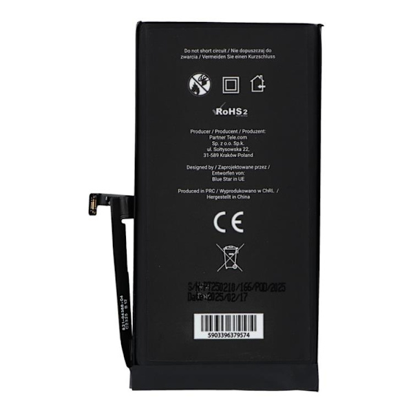 Blue Star iPhone 15 Batteri 3349 mAh HQ