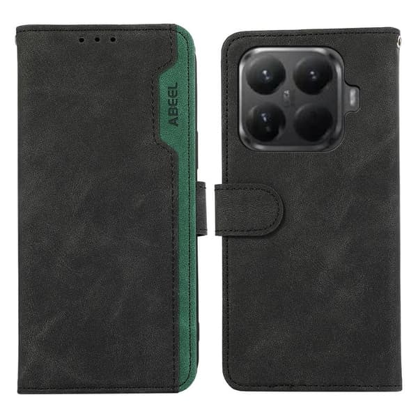 ABEEL Xiaomi 15T Pro Plånboksfodral Splicing Konstläder RFID-Skydd Svart