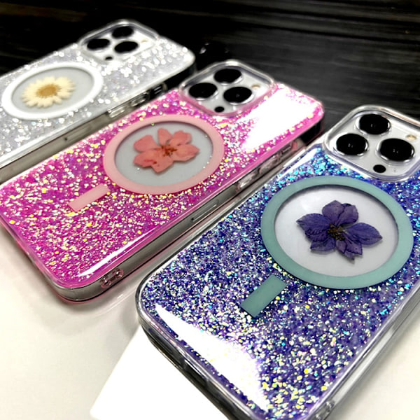BOOM iPhone 14 Pro Max Mobilskal Magsafe Drop-Proof - Lila Flower