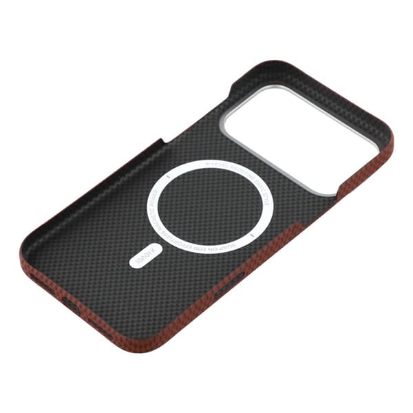 X-LEVEL Mobilskal till iPhone 17 Pro MagSafe Carbon Nanofiber - Röd Röd