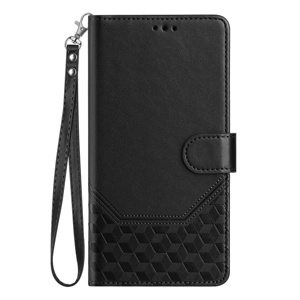 Nothing Phone (3a) Pro Plånboksfodral Imprinted Honeycomb RFID Svart