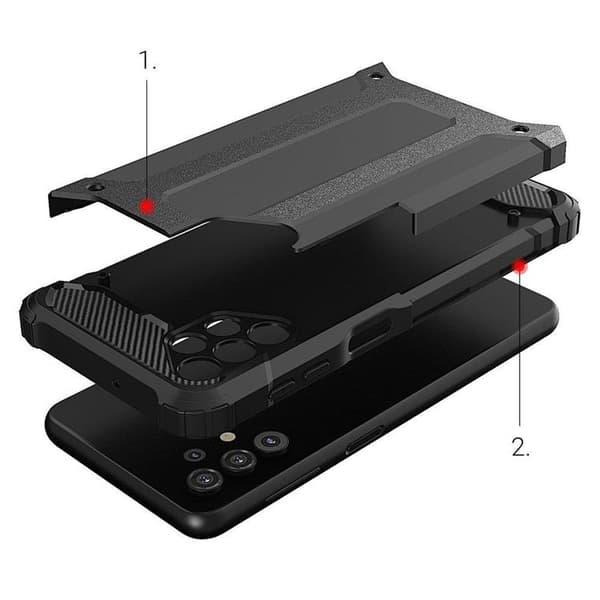 Galaxy A73 Skal Hybrid Armor Tough Rugged - Blå